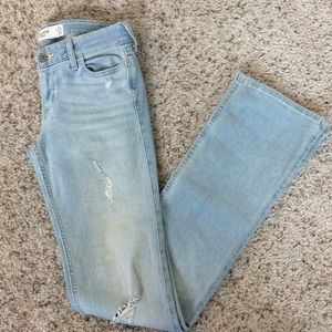 Hollister distressed boot cut jeans